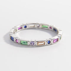 925 Sterling Silver Inlaid Zircon Ring - 808Lush