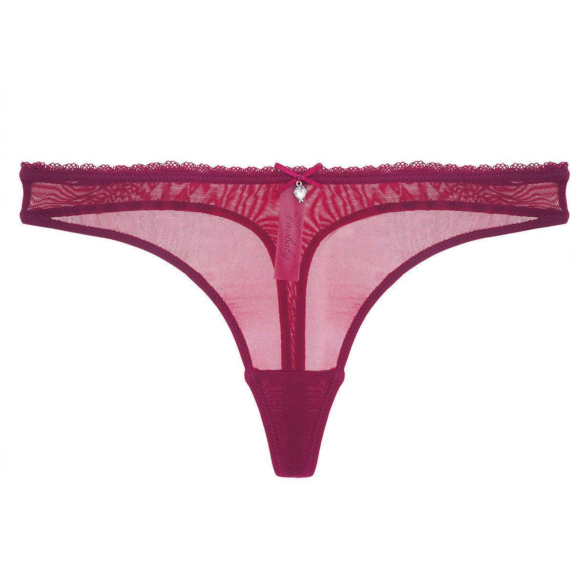 Silk Ultra Thin Panty Transparent Mesh T Back - 808Lush