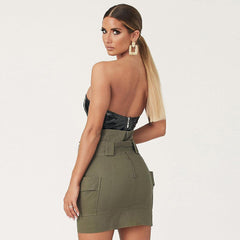 Backless Sexy Faux Leather bodysuit - 808Lush