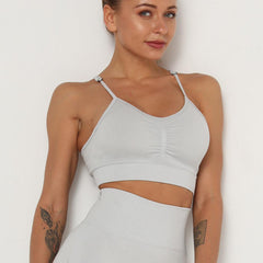 Women Quick Drying Bra Shockproof Yoga Workout Bra Vest