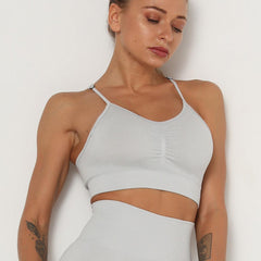 Women Quick Drying Bra Shockproof Yoga Workout Bra Vest