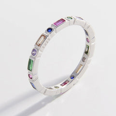925 Sterling Silver Inlaid Zircon Ring - 808Lush
