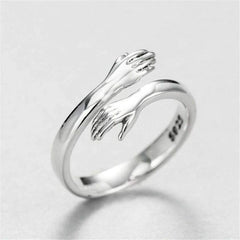Hug Shape 925 Sterling Silver Bypass Ring - 808Lush