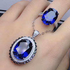 Platinum-Plated Artificial Gemstone Ring - 808Lush