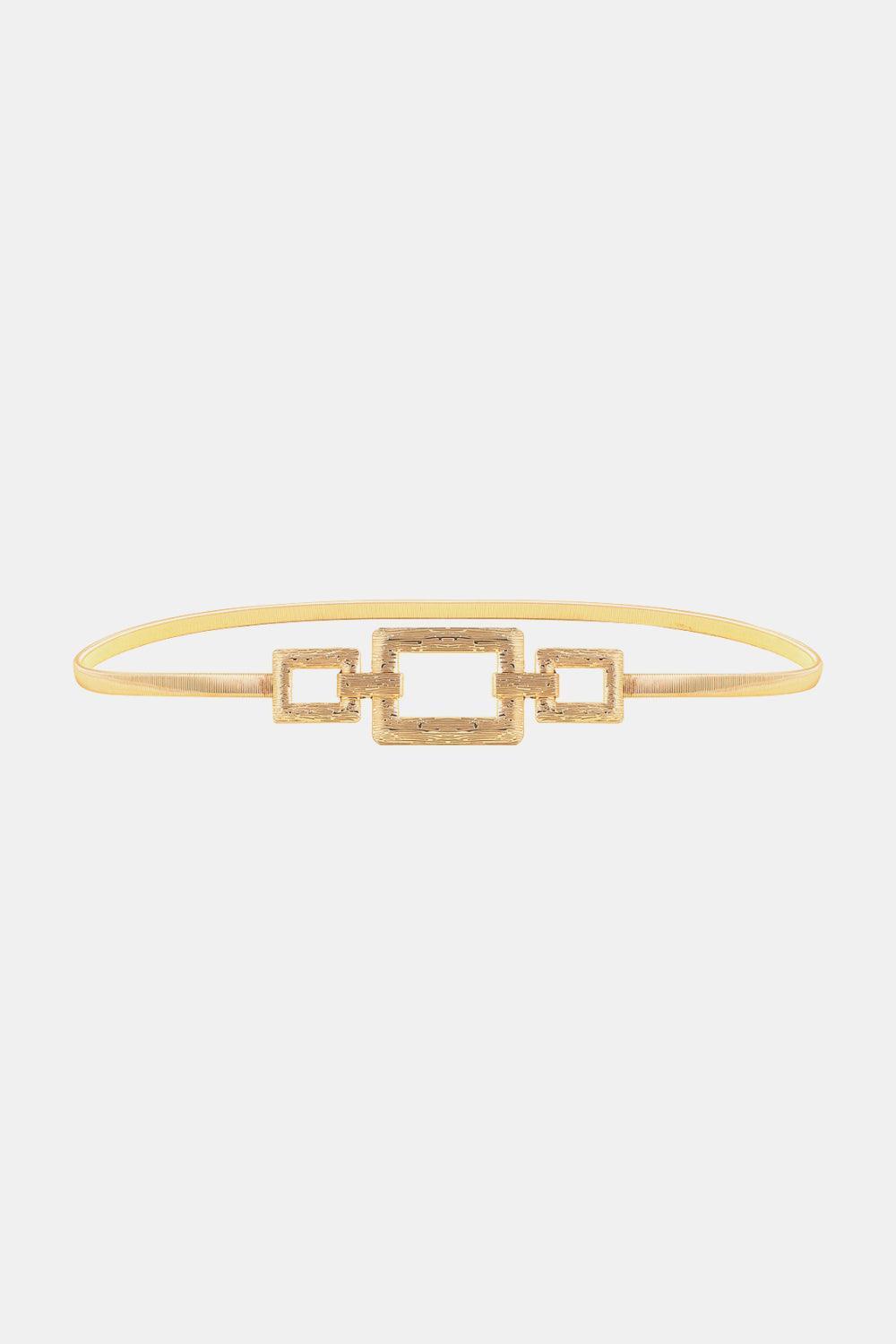 Square Shape Zinc Alloy Buckle Iron Belt - 808Lush