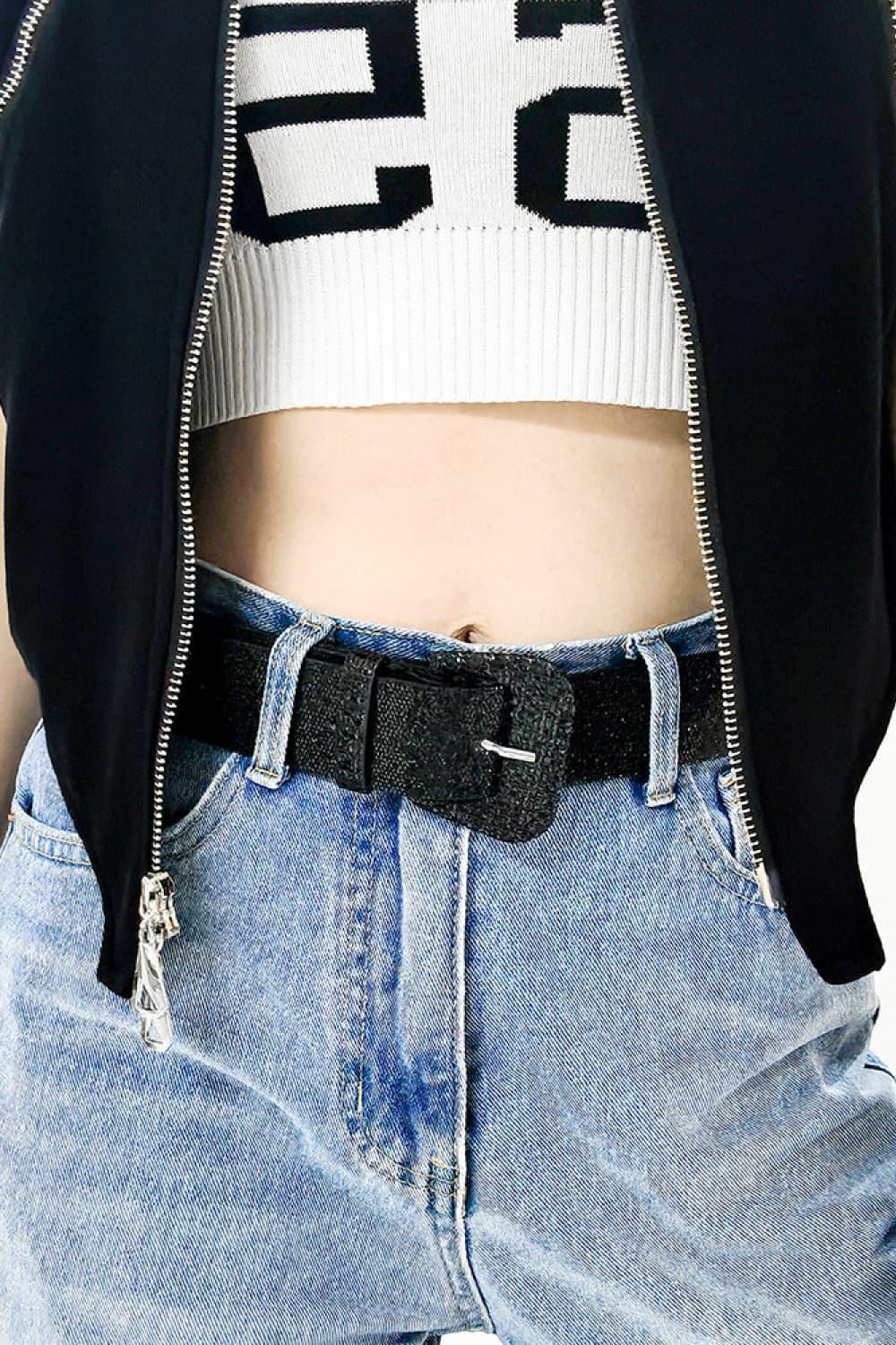 Glitter PU Leather Belt - 808Lush