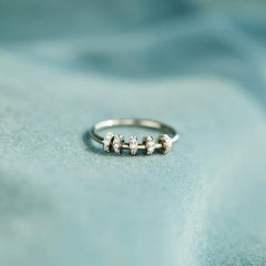Inlaid Zircon 925 Sterling Silver Ring - 808Lush