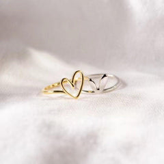 Heart Shape Irregular 925 Sterling Silver Ring - 808Lush