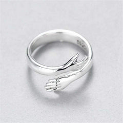 Hug Shape 925 Sterling Silver Bypass Ring - 808Lush