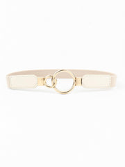 Double Ring Buckle Elastic PU Belt - 808Lush