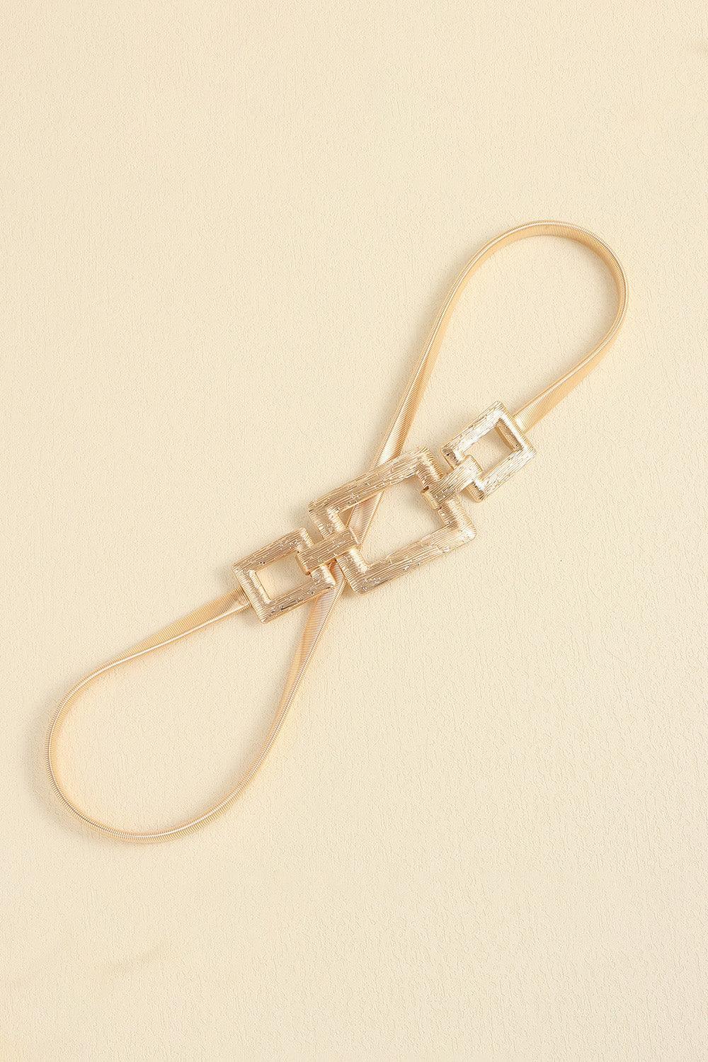 Square Shape Zinc Alloy Buckle Iron Belt - 808Lush