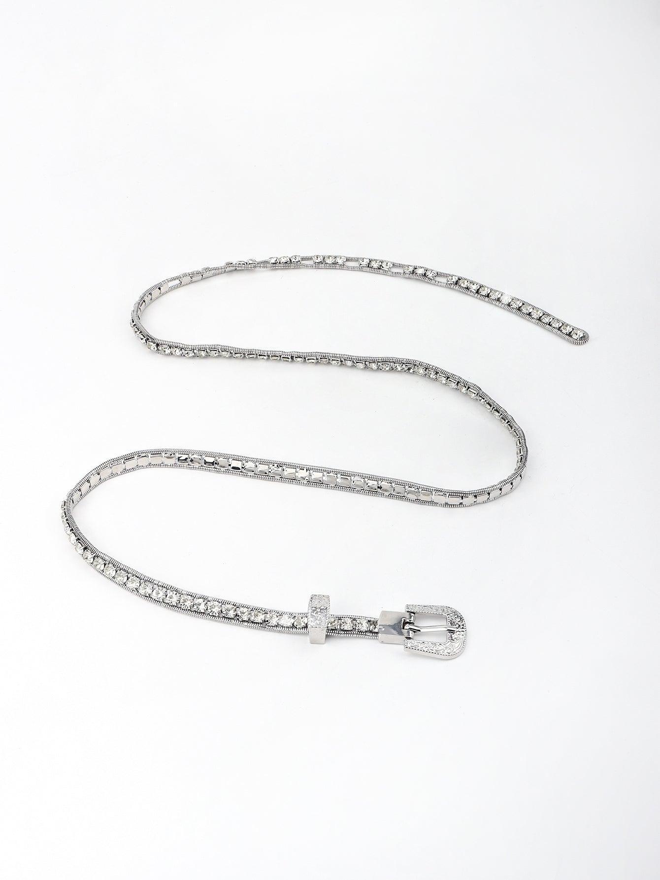 Rhinestone Metal Belt - 808Lush