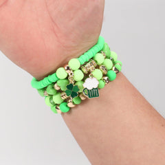 Beaded Soft Pottery Charm Bracelet - 808Lush
