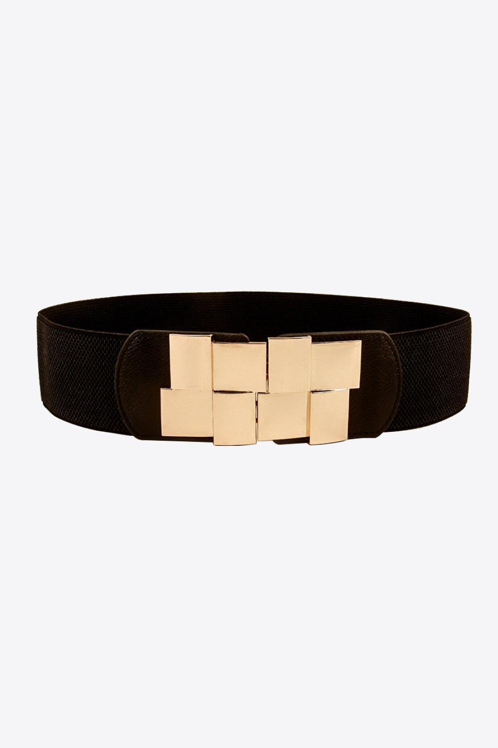 Geometric Buckle Elastic Wide Belt - 808Lush