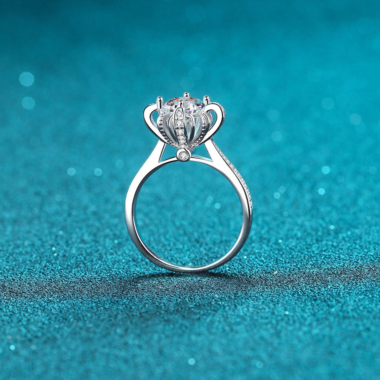1 Carat Moissanite 925 Sterling Silver Ring - 808Lush