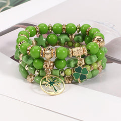Beaded Soft Pottery Charm Bracelet - 808Lush