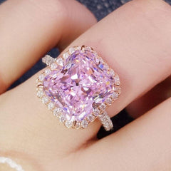 Rose Gold-Plated Artificial Gemstone Ring - 808Lush