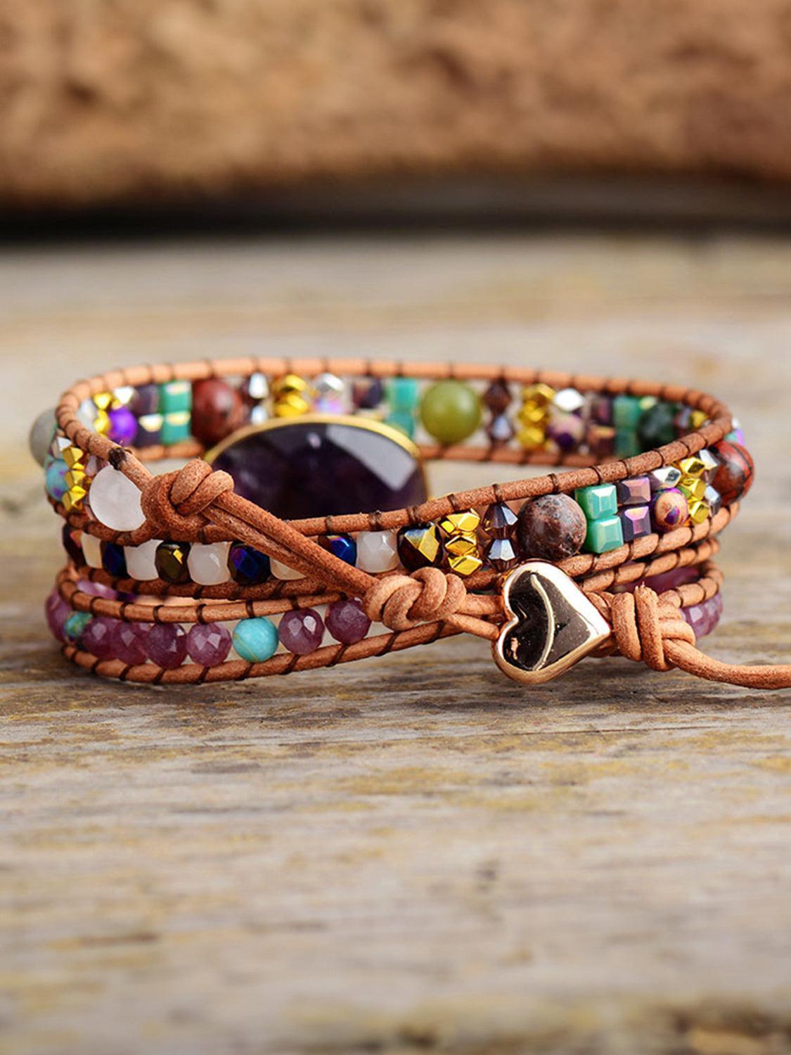 Triple-Layer Amethyst Bracelet - 808Lush