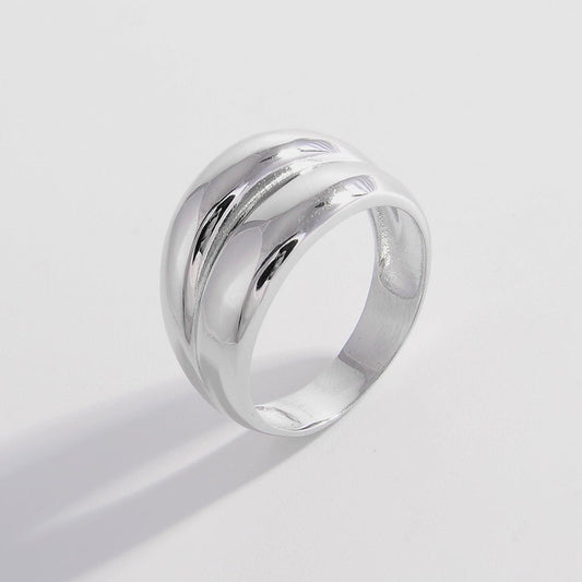 925 Sterling Silver Bulging Ring - 808Lush