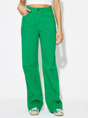 High Waist Jeans with Pockets