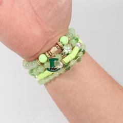 Beaded Soft Pottery Charm Bracelet - 808Lush