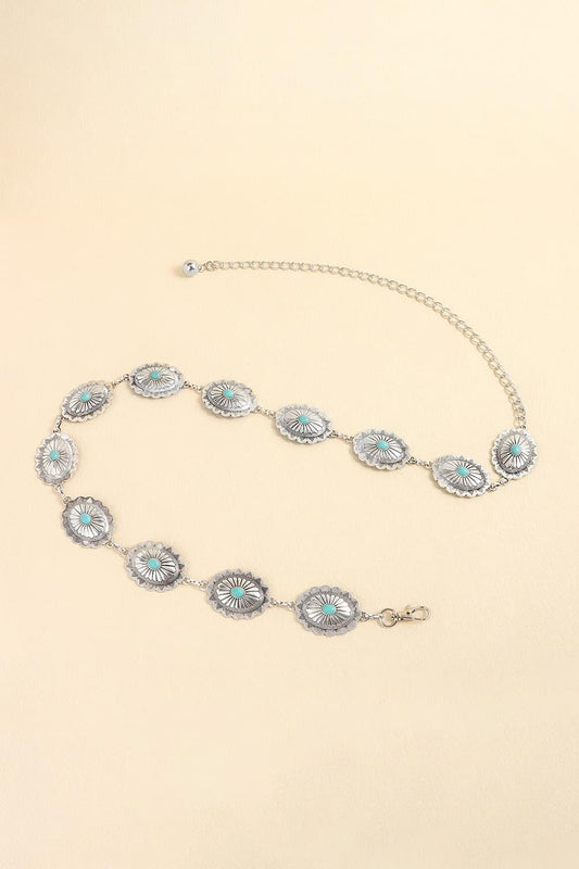 Vintage Turquoise Alloy Belt - 808Lush