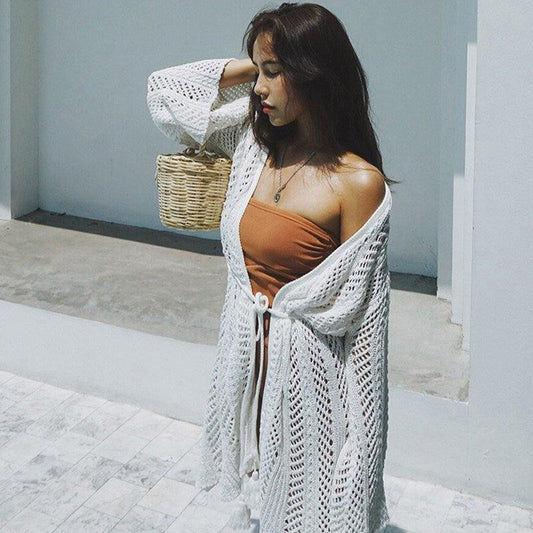 Cutout Sexy Loose Sun Shirt Bikini Beach Cover Up - 808Lush