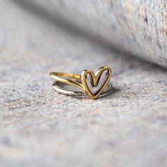 Heart Shape Irregular 925 Sterling Silver Ring - 808Lush