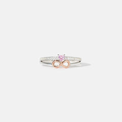 Heart Number 8 Zircon Double-Layered Ring - 808Lush