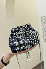 Rhinestone Polyester Bucket Bag - 808Lush