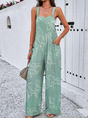 Feminine Elegant Abstract Print Jumpsuit Overalls - 808Lush