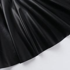 Street Sexy Slim Leather Mini Dress
