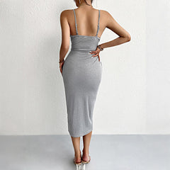 Sexy Summer V neck Midi Dress