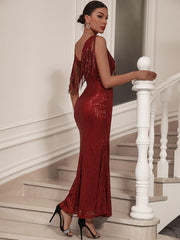Sexy Sequined Tassel Dress