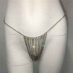 Accessories Rhinestone Waist Chain Ornament Sexy Multi Layer Tassel Flashing Bikini Swimsuit Drill Chain Underwear Women - 808Lush