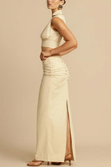 Sleeveless Casual Party Skirt Set