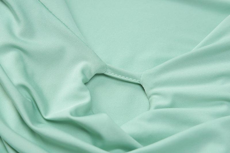 Sexy Slim Fit Low Cut Ruffle Mini Dress - 808Lush