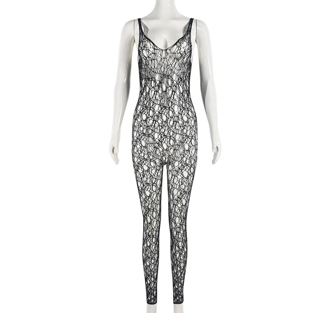 See Through Cutout Backless bodystocking - 808Lush