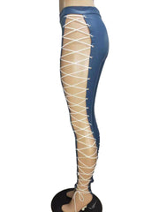 Sexy Casual Slim Criss Cross Strap Trousers - 808Lush