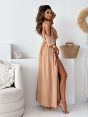 Sexy Sling Half Sleeve Maxi Dress