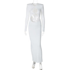 Sexy Cropped Split Maxi Dress