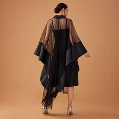 Cocktail Evening Middle East Long Sleeve Two Piece Cape Dress