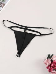Sexy Seamless Sexy Cutout Thin Low Waist Lace up Thong - 808Lush
