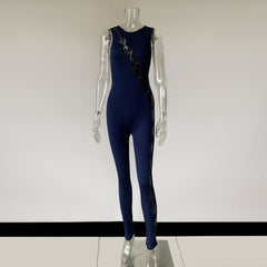 Sleeveless Slim Casual One Piece Zipper Jumpsuit - 808Lush