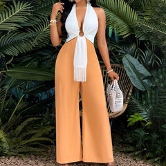 Women Sexy Backless Jumpsuit One Piece