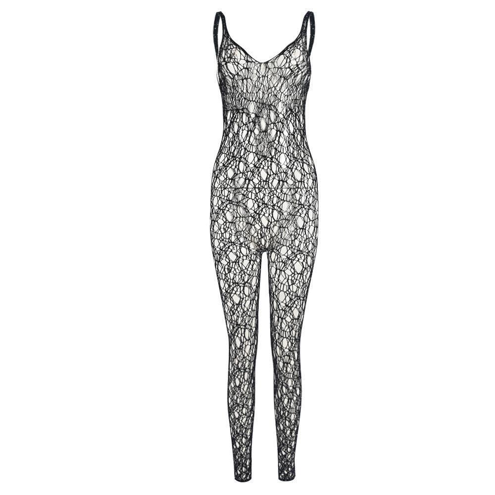 See Through Cutout Backless bodystocking - 808Lush