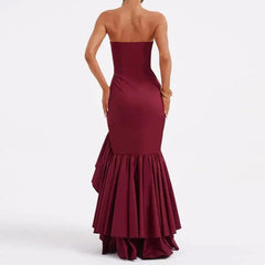 Elegant Tube Top Backless Hip Wrapped Dress
