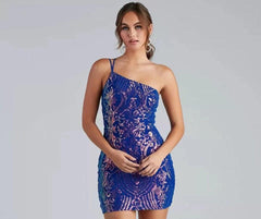 Sequin Sexy Sheath Slim Fit Mini Dress