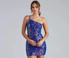 Sequin Sexy Sheath Slim Fit Mini Dress