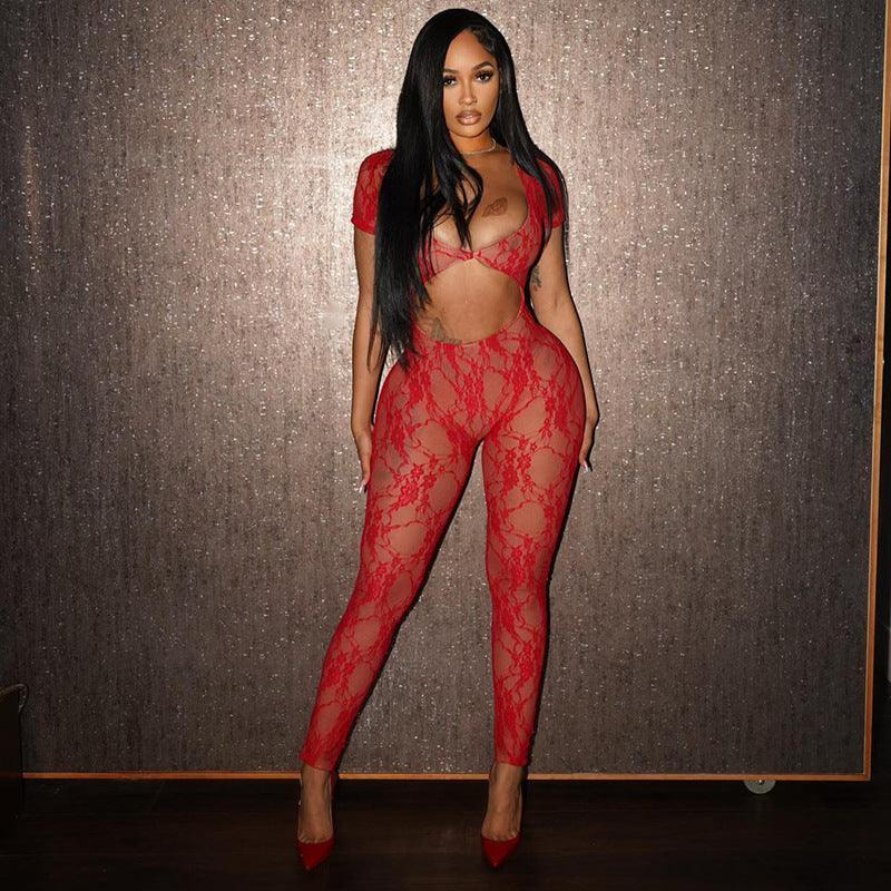 Sexy Lace Stitching bodystocking - 808Lush